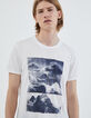 Gebroken wit T-shirt opdruk landschap Heren-4