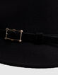 Women’s black felted wool hat with braid surround-5