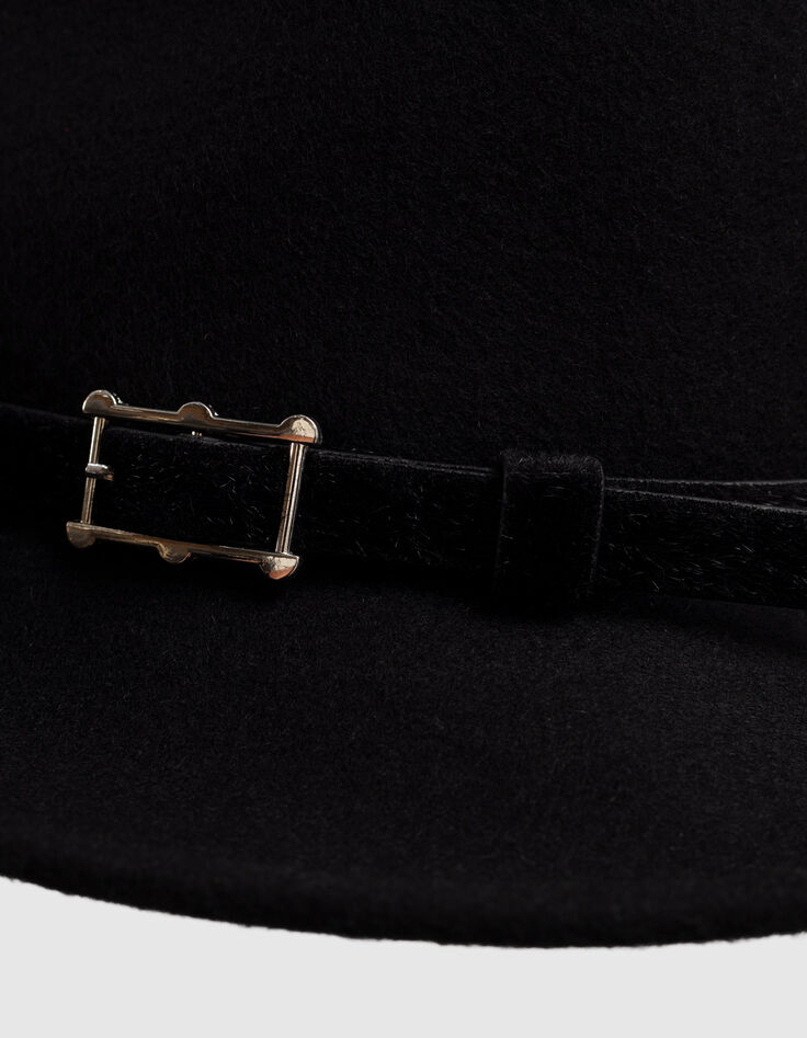 Women’s black felted wool hat with braid surround-5 Women’s black felted wool hat with braid surround-5