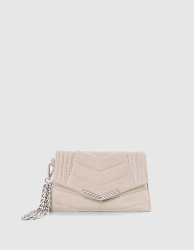 Clutch THE 1. SEASONALS craie cuir velours Femme - IKKS