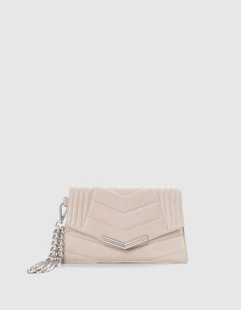 THE 1. Clutch SEASONALS Women's chalk suede bag - IKKS