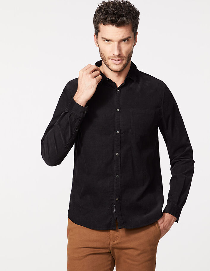 Men’s black corduroy shirt