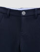 Boys’ navy pique knit Bermuda shorts-4