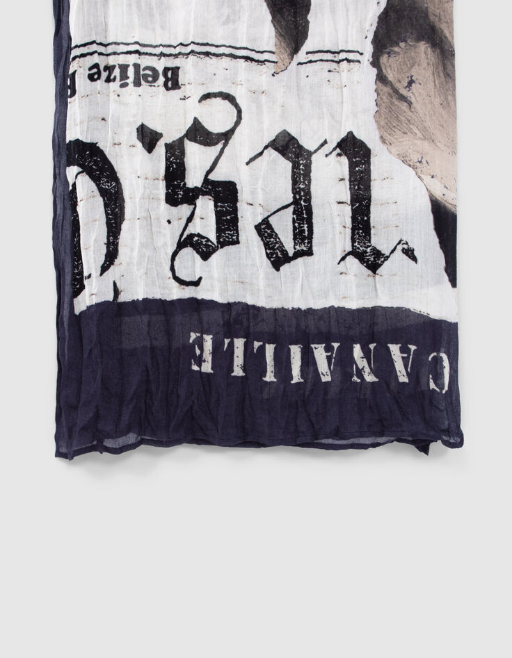 Men&rsquo;s chalk scarf with skeleton-sailor image-4