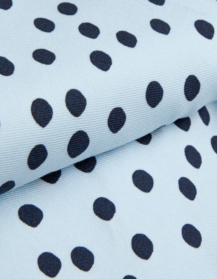 Jupe longue bleu ciel imprim&eacute; pois Femme-9
