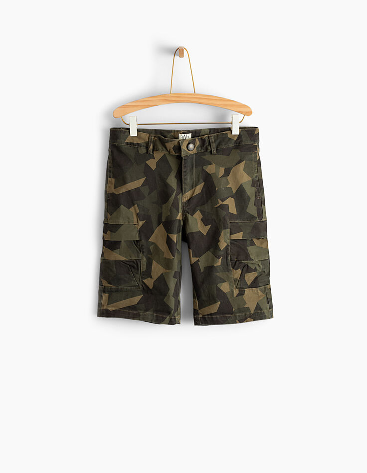 Bermudas bronce con camuflaje gráfico niño -3
