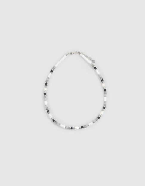 Damen-Choker in Silber, Weiß, Grau, Schwarz 