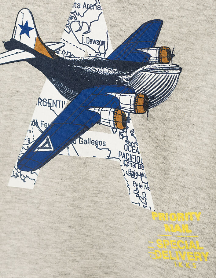 Tee-shirt gris à visuel avion bébé garçon - IKKS