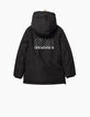 Parka noire chaude et waterproof garçon-3