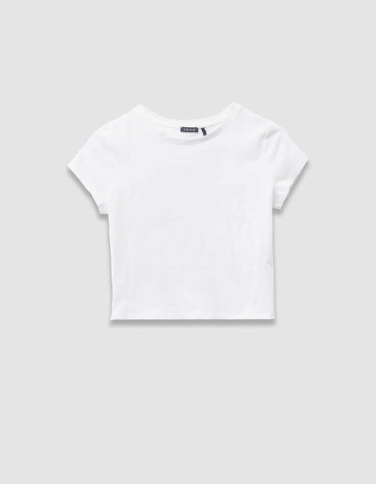 Girls’ 2-in-1 black midi dress and white cropped T-shirt-3