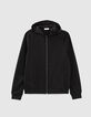 Men’s black Interlock zipped hooded cardigan-6