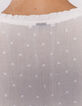 Women’s ecru embroidered dotted Swiss viscose top-5