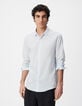 Chemise regular ciel voile de coton bio Homme-4