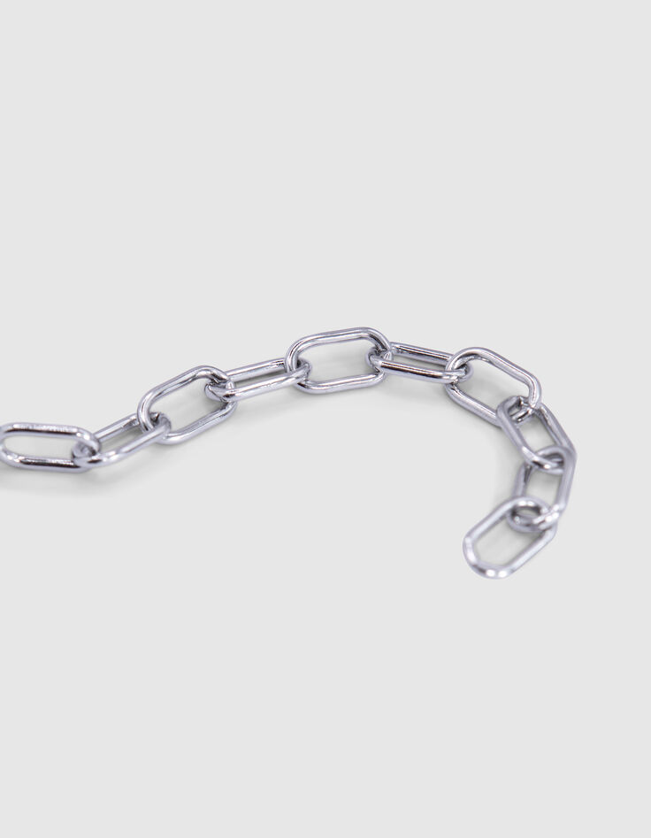 Graues Damen-Rundankerarmband mit schwarzen Perlen-2