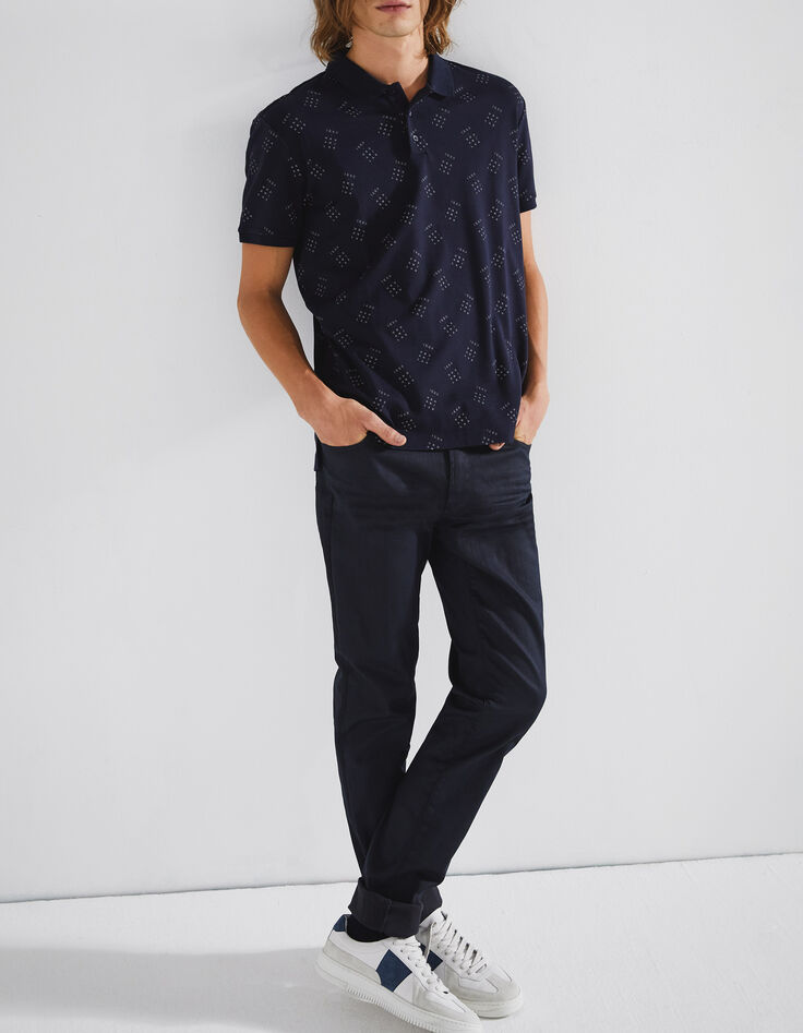 Polo REGULAR marine ABSOLUTE DRY &agrave; logos Homme-5