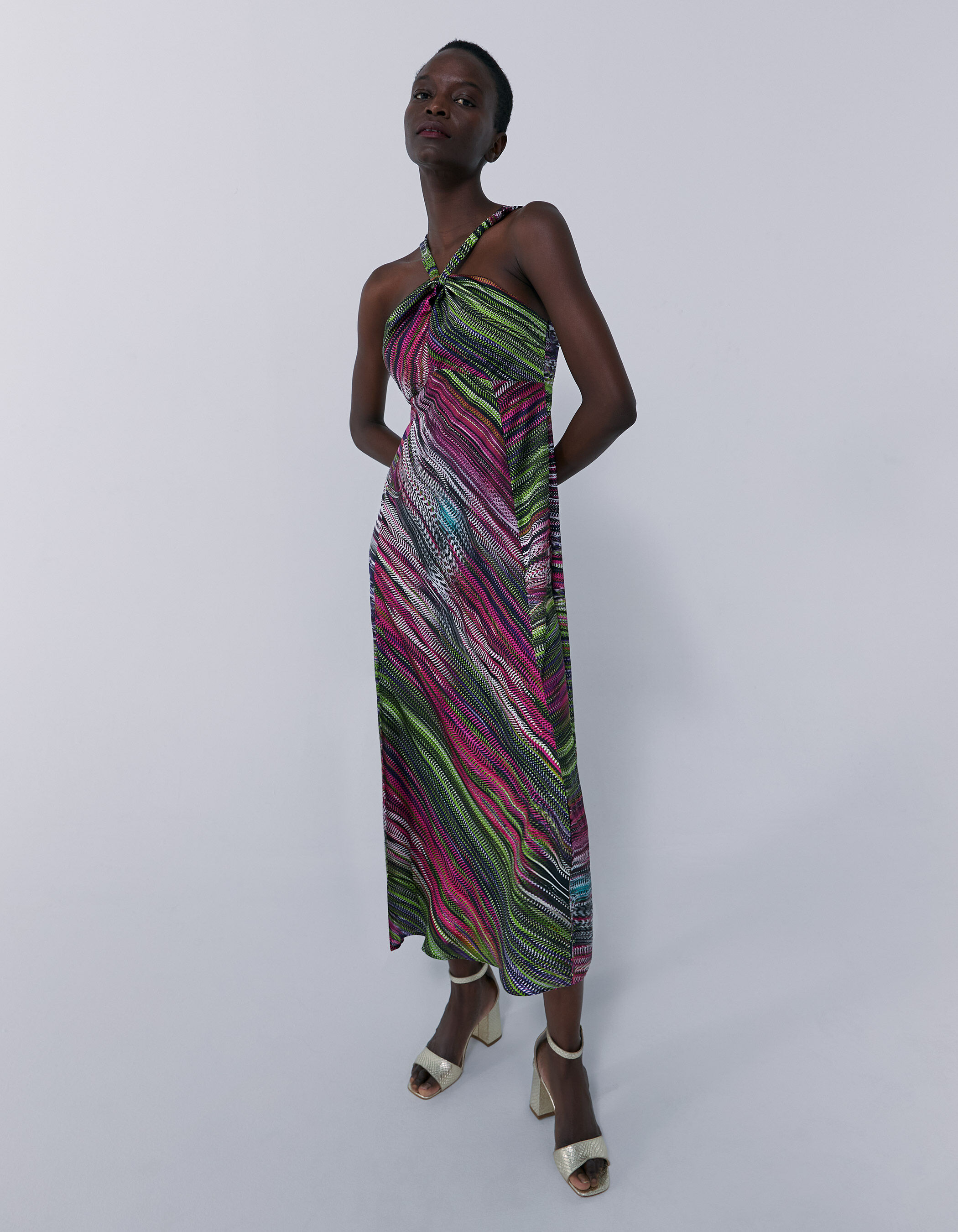 Lange jurk met clearance print