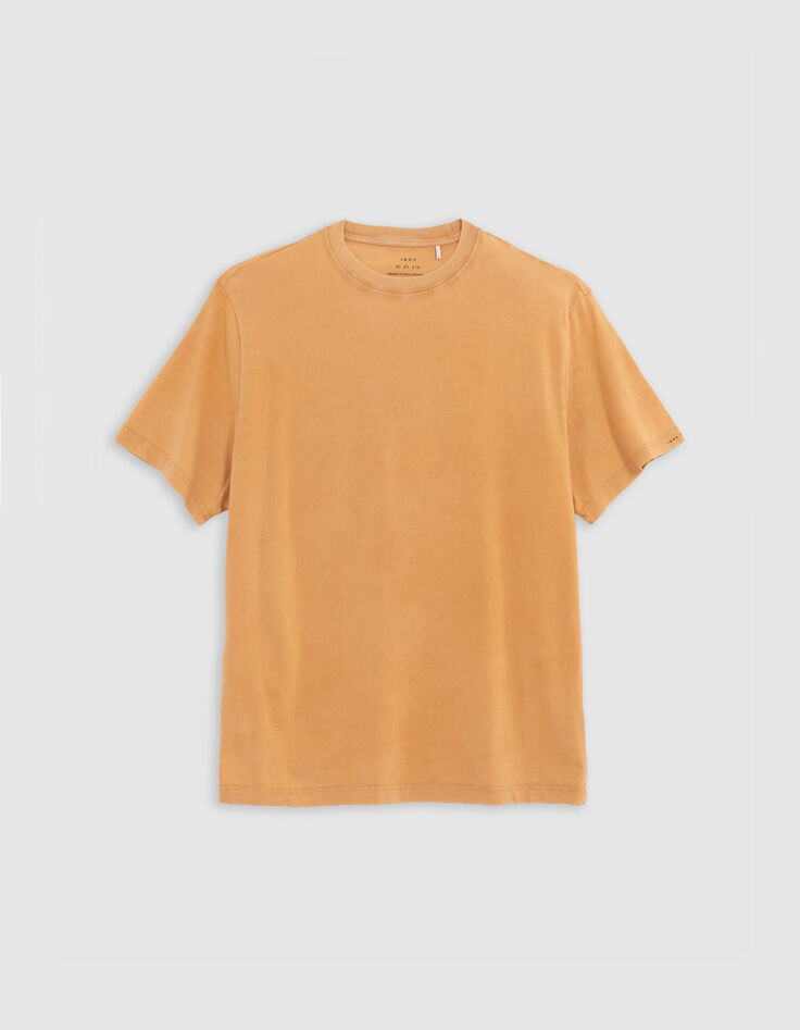 T-shirt curcuma coton bio effet lav&eacute; Homme-5