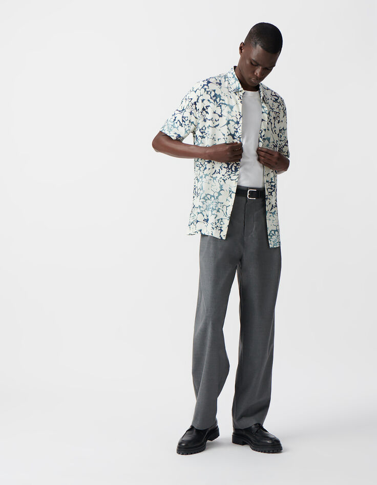 Chemise REGULAR encre LENZING™ ECOVERO™ floral aquarellé Homme-5