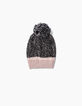 Girls' marl beanie hat-2