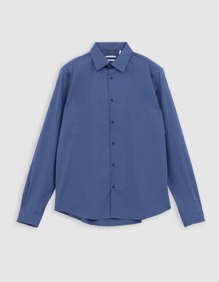 Camisa SLIM tinta popelina hombre-5