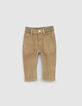 Braune Jeans mit Gummizug für Babyjungen-1