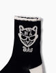 Chaussettes navy et léopard fille -4