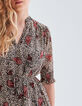 Robe écrue recyclée imprimé léo cachemire Femme-4