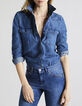Women&rsquo;s blue mid-high 7/8 sculpt-up slim jeans-5