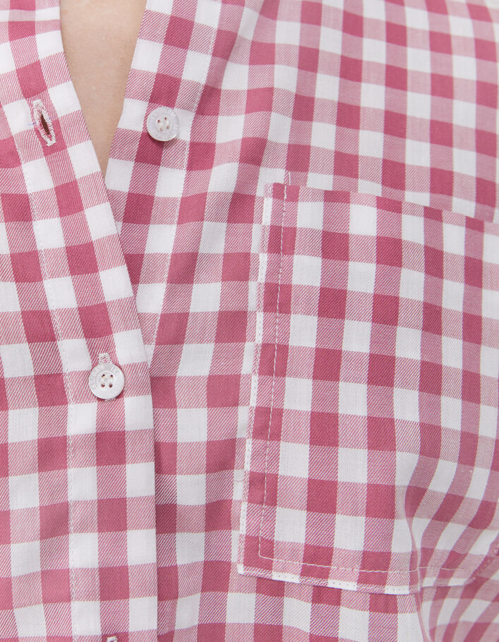 Camisa rosa palo cuadros Vichy