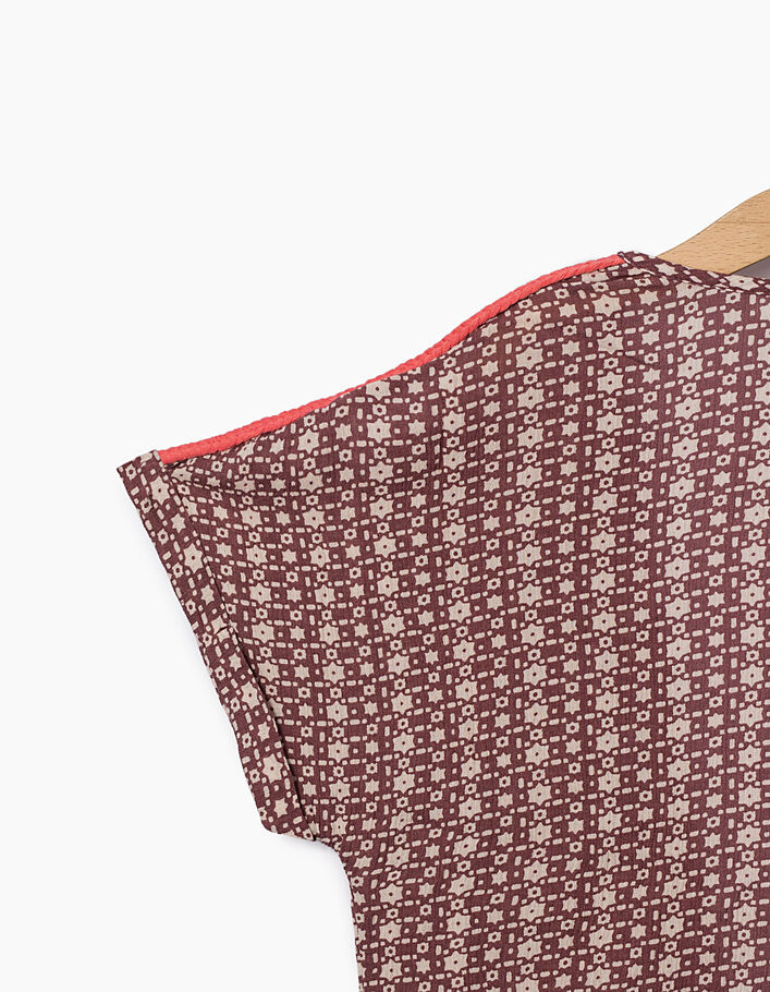Girls’ geometric print redwood cardigan - IKKS