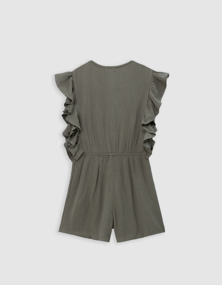 Khaki Mädchen-Jacquard-Jumpsuit-4