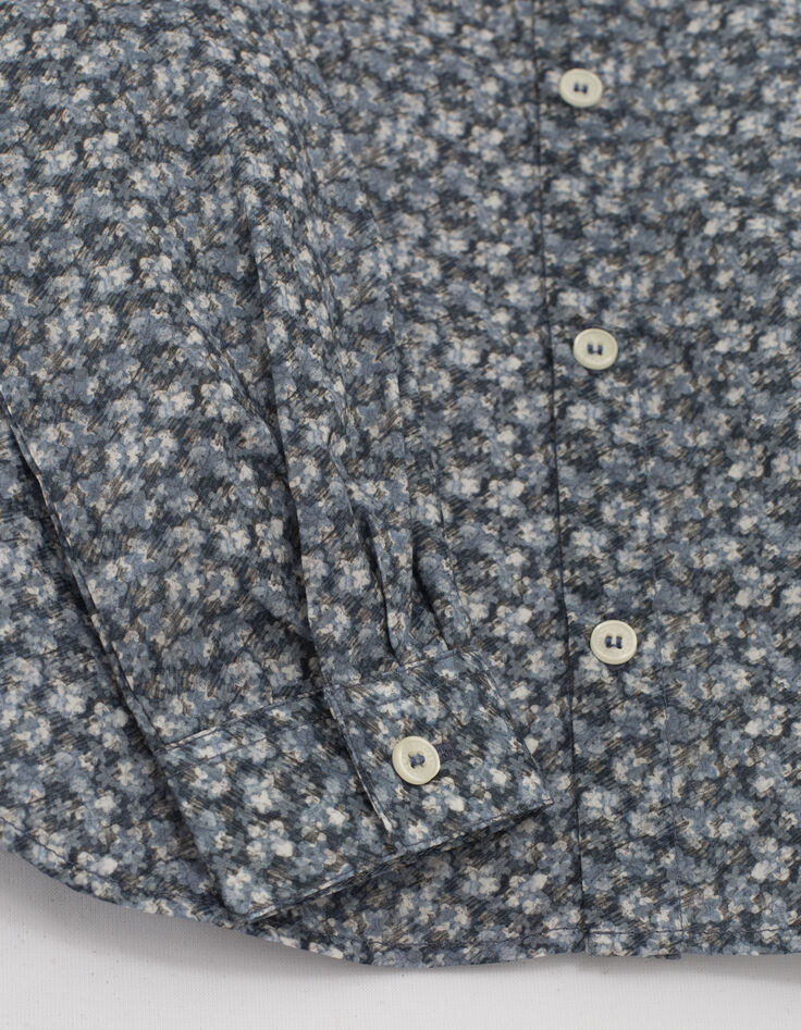Boys’ grey flowery Liberty fabric shirt-4