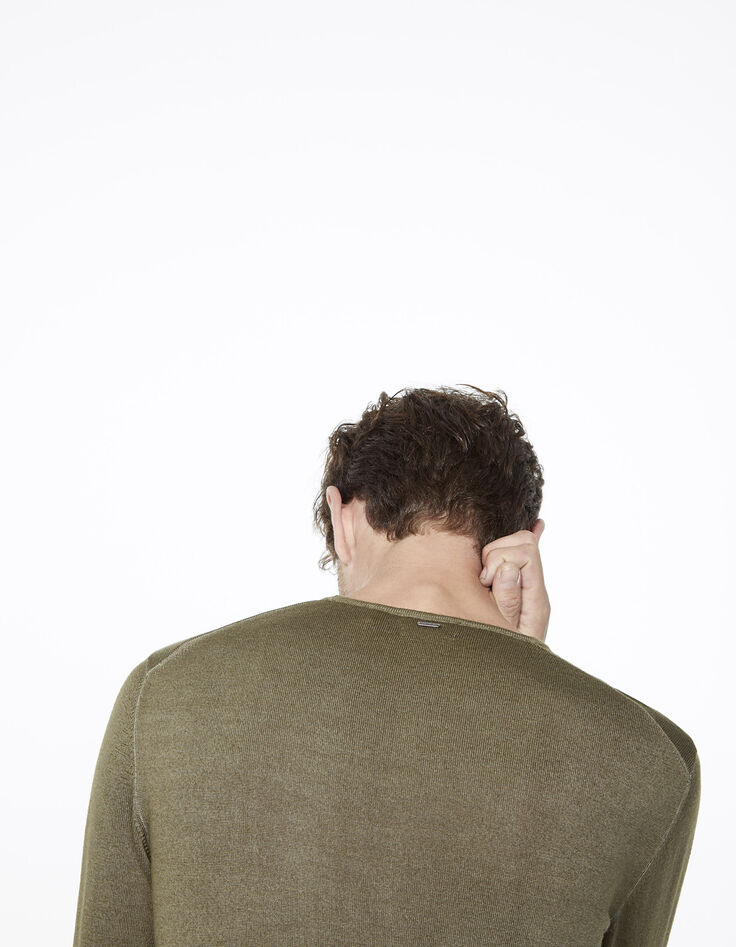 Men's khaki sweater-2