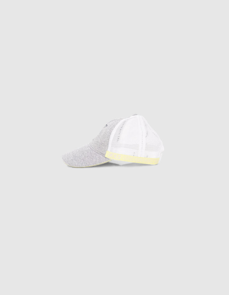 Gorra gris, blanco y amarillo niño-5