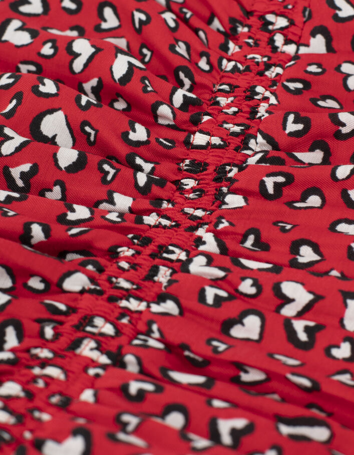 Rotes Mädchenkleid mit Herzen Mini Me - IKKS