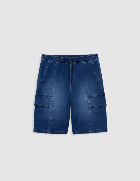 Bermuda BATTLE en jean bleu forme battle garçon - IKKS