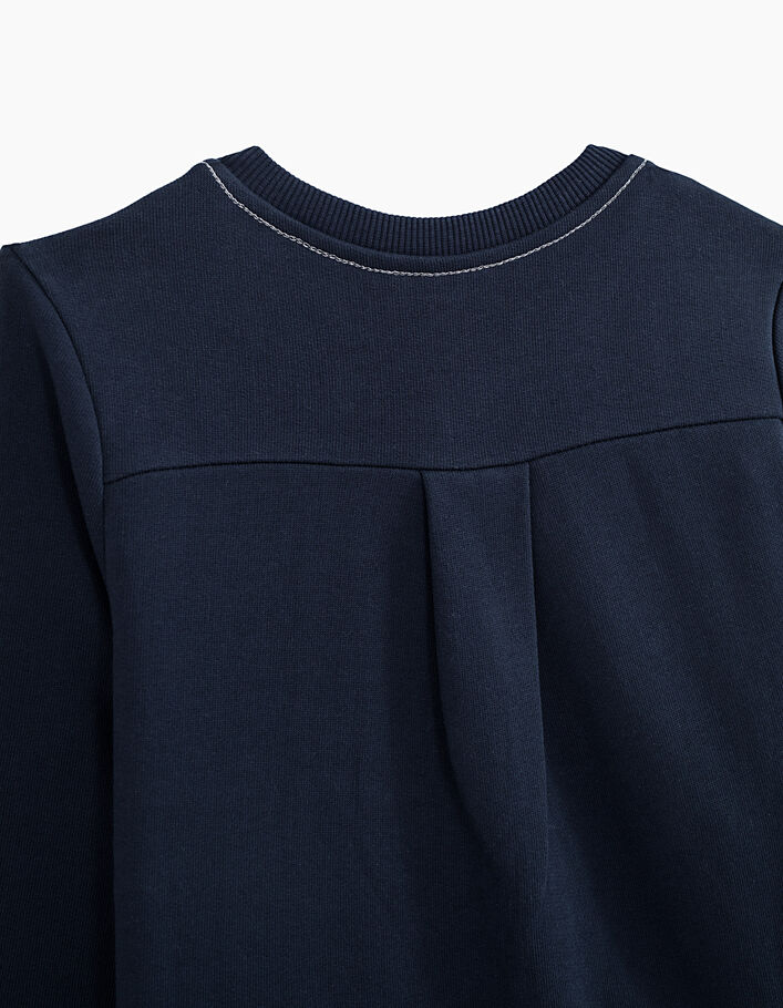 Girls’ navy Essential organic fabric zipped cardigan - IKKS