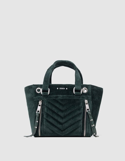 Bolso 1440 terciopelo verde Tamaño Pequeña Mujer Bolso 1440 terciopelo verde Tamaño Pequeña Mujer - IKKS