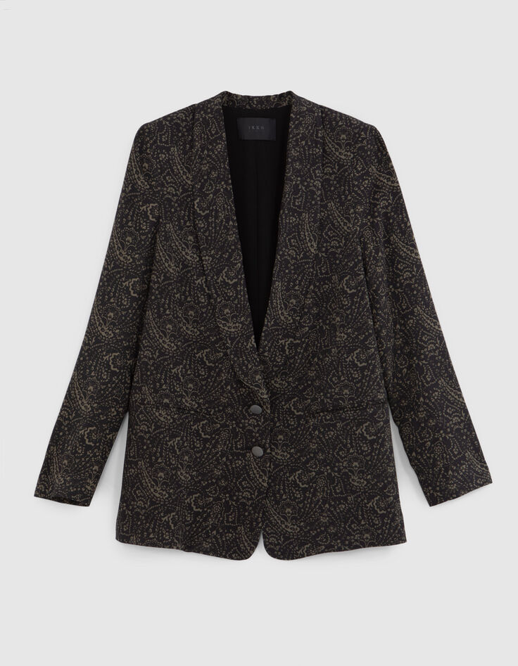 Chaqueta caqui LENZING&trade; ECOVERO&trade; cachemira floral Mujer-6