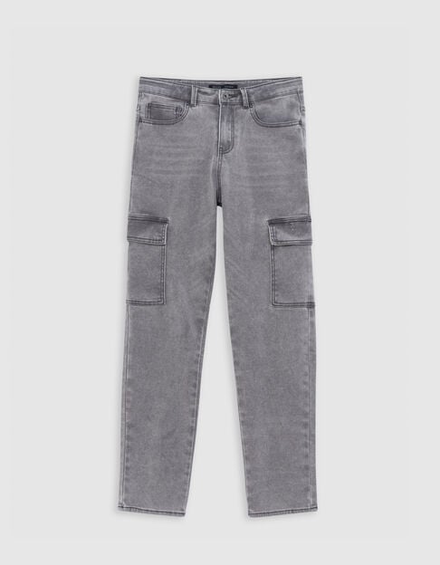 BATTLE jeans grey Waterless knitlook boy - IKKS