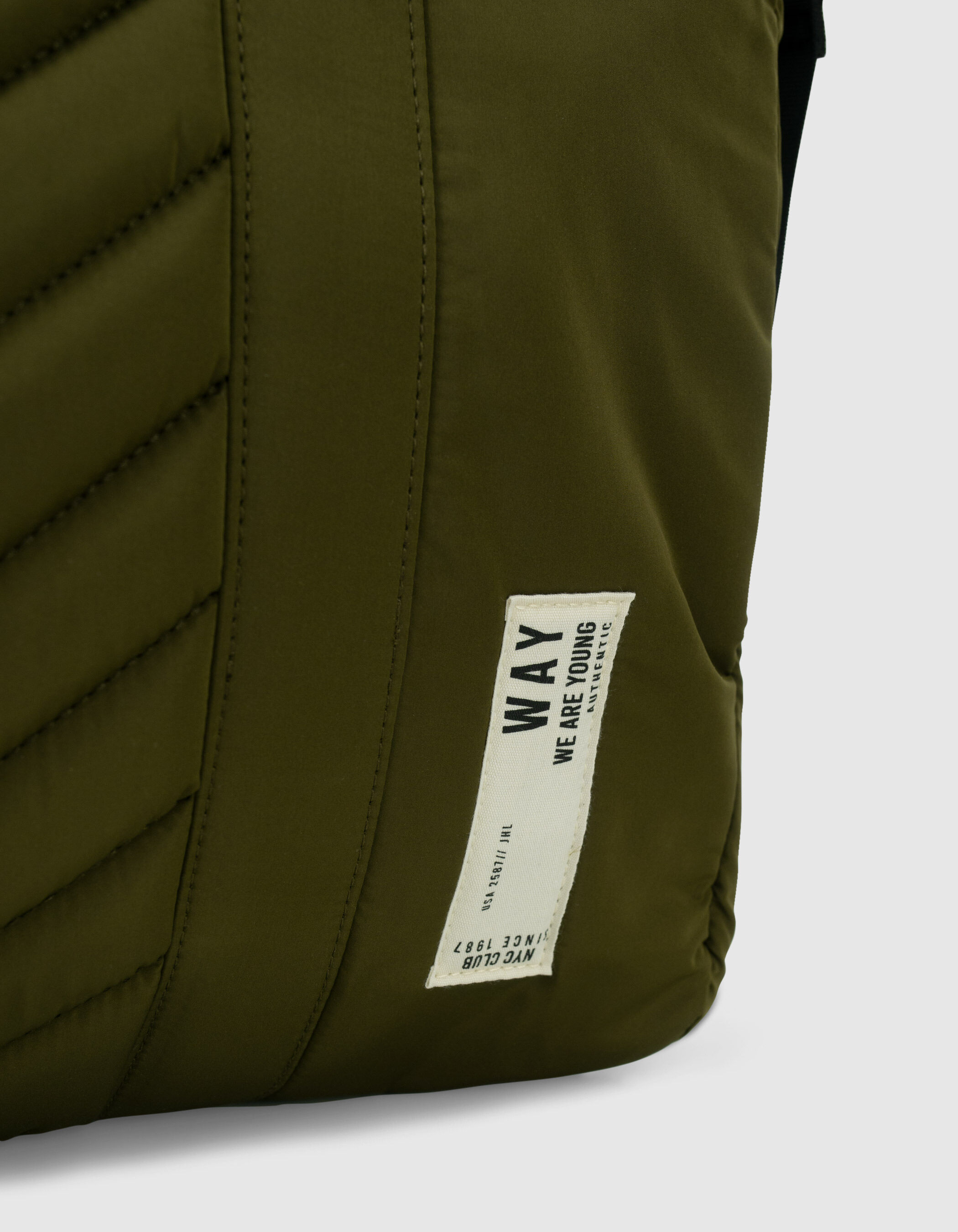 Sac cabas kaki matelassage chevrons fille
