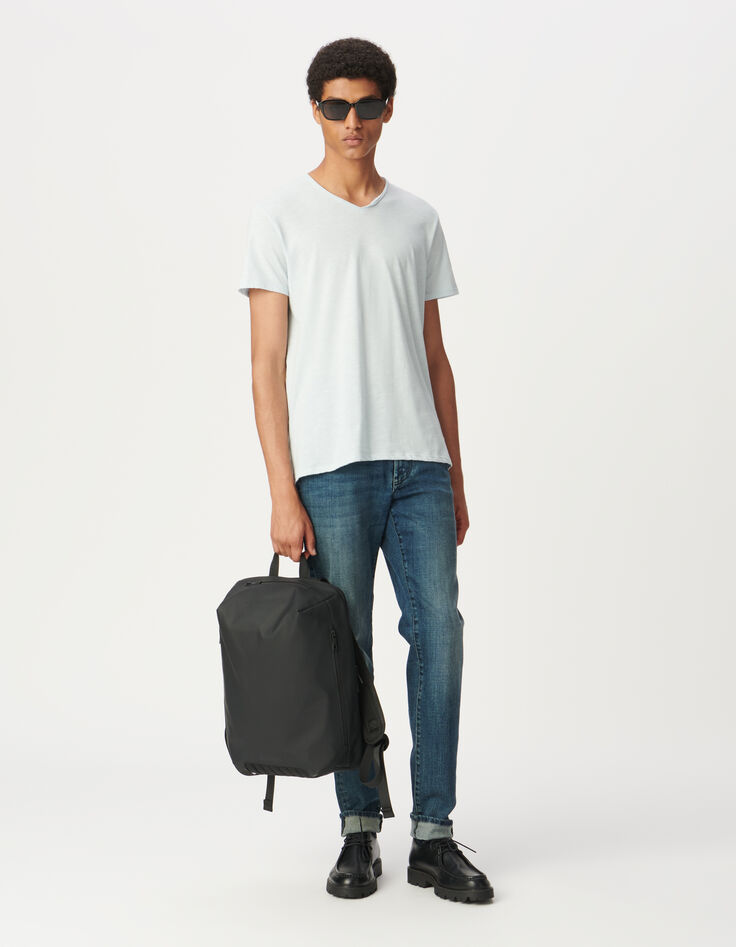 T-shirt L'Essentiel ciel coton bio encolure V Homme-2 T-shirt L'Essentiel ciel coton bio encolure V Homme-2
