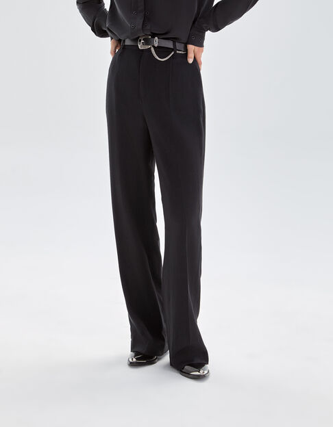 Pure Edition-Women’s black wide-leg trousers