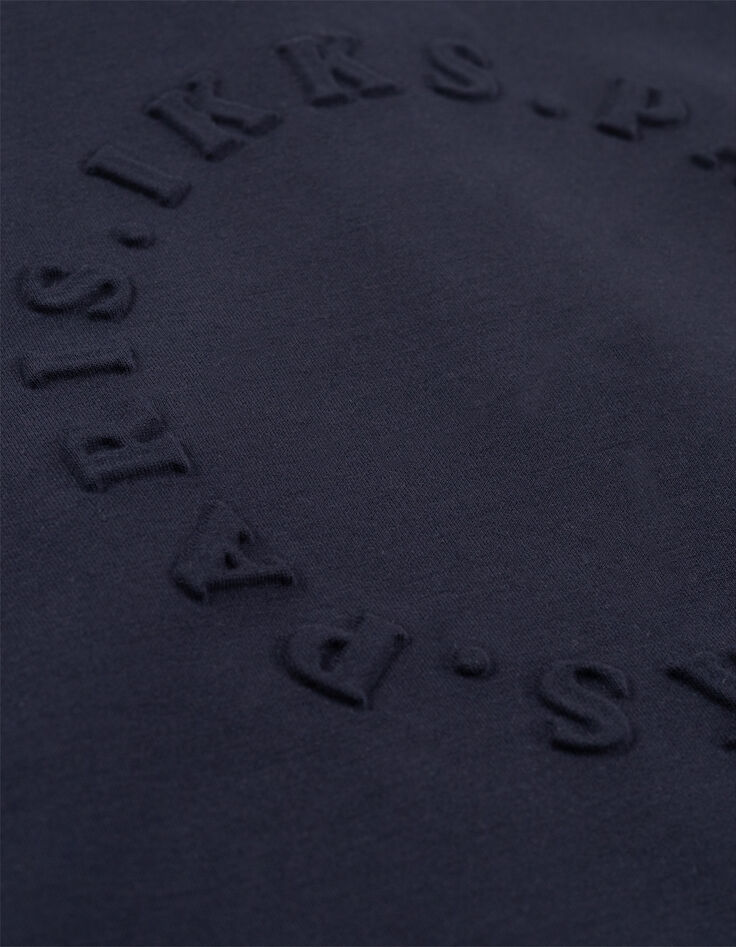 Jongenssweatshirt marine poloshirt in ecru tekst rug-7