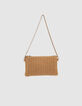 The 111 pouch in sand suede cowhide leather for women-3