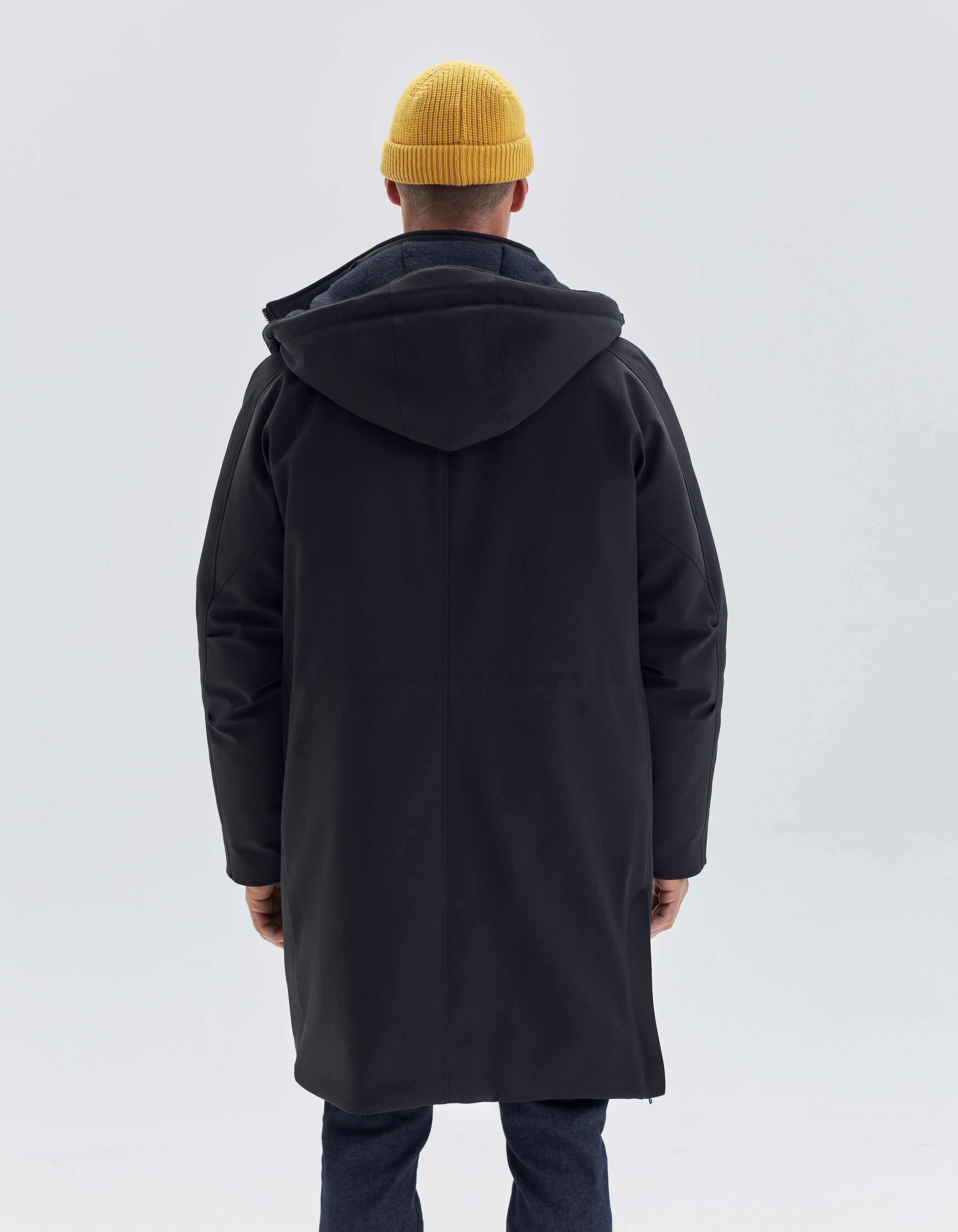 Men s navy WATERPROOF parka with quilted lining