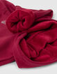 Sweat bordeaux brodé à capuche fille-6