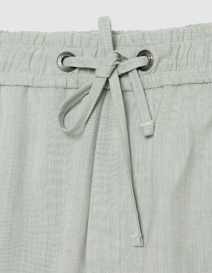 Pantalon de costume vert amande Homme-5