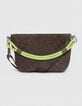 Emmerbag met dubbele handvatten in kaki raffia, gevlochten voor Dames-2