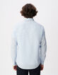 Chemise slim bleue motif rayures Homme-3